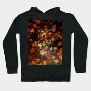 Fall / Autumn Leaves 2: My Favorite Time of the Year on a Dark Background Hoodie